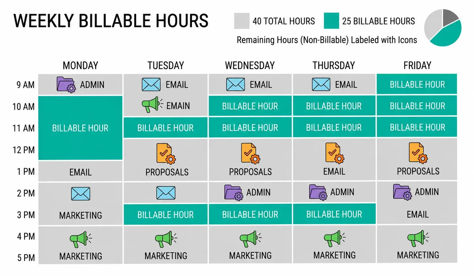 Billable hours are lower than total working hours for most freelancers